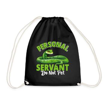 Green Tree Python - Drawstring Bag - black - Front