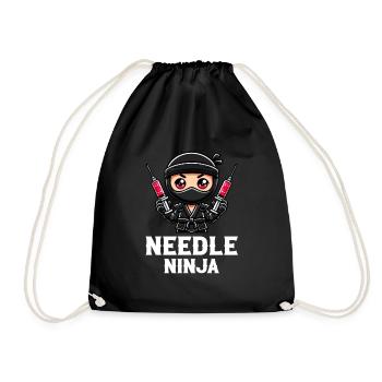 Needle Ninja, funny phlebotomist - Turnbeutel - Schwarz - Vorne