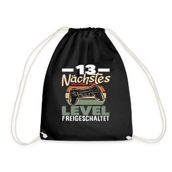 13e anniversaire Niveau suivant débloqué - Sac de sport léger - noir - Devant