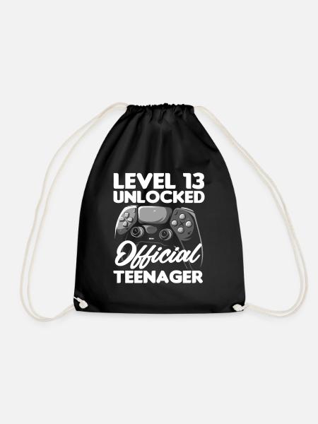 Level 13 Unlocked Official Teenager 13. - Drawstring Bag - black