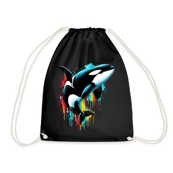 Killer whale - Drawstring Bag - black - Front
