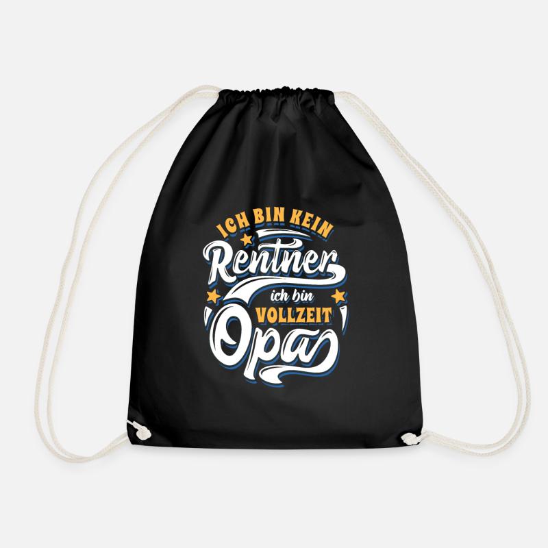 Ich bin kein Rentner ich bin Vollzeit Opa - Rente - Turnbeutel - Schwarz