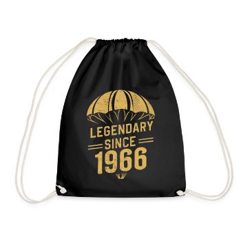 Légendaire depuis 1966 - Parachutiste Anniversaire Vintage - Sac de sport léger - noir - Devant