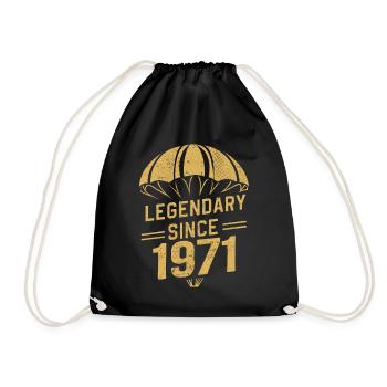 Légendaire depuis 1971 - Parachutiste Anniversaire Vintage - Sac de sport léger - noir - Devant