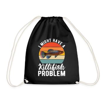 Killifisch Aquarium Amateurs de poissons - Sac de sport léger - noir - Devant