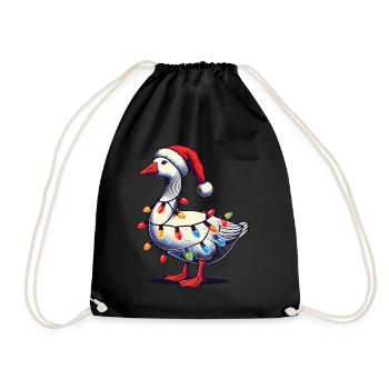 Oie de Noël drôle et maladroite - Sac de sport léger - noir - Devant