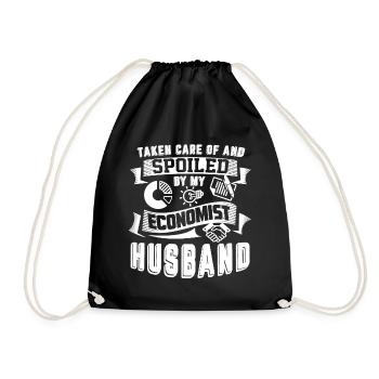 Economist Spoiled By My Economist Husband - Drawstring Bag - black - Front