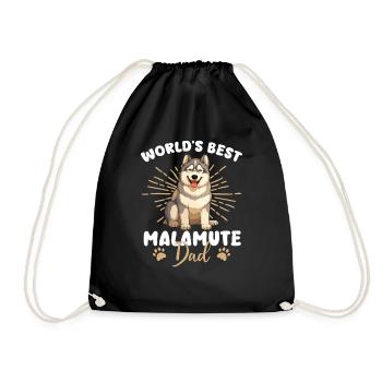 Alaskan Malamute Dog Malamute Dad - Turnbeutel - Schwarz - Vorne