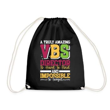 Vacation Bible School, VBS - Drawstring Bag - black - Front
