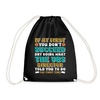 Vacation Bible School, VBS - Drawstring Bag - black - Front