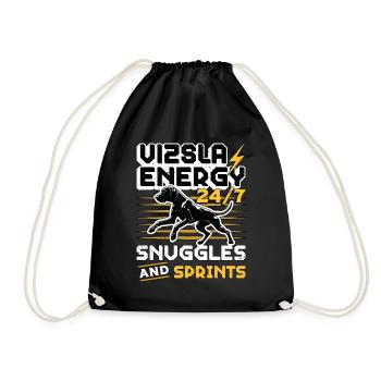 Vizsla Energy 24/7 Câlins et sprints Propriétaire de chien - Sac de sport léger - noir - Devant
