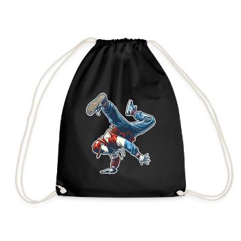 Breakdancing - Drawstring Bag - black - Front