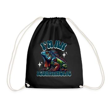 Iguana - Drawstring Bag - black - Front