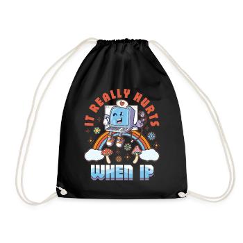 IT Geek, PC Accessories Storage Devices Evolution - Drawstring Bag - black - Front