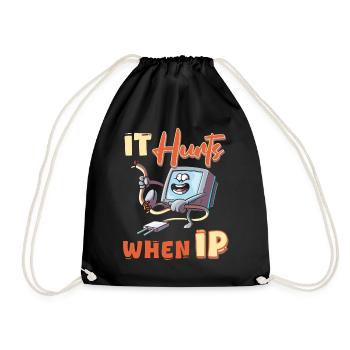 IT Geek, PC Accessories Storage Devices Evolution - Drawstring Bag - black - Front