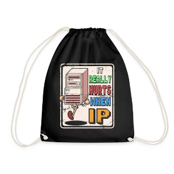 IT Geek, PC Accessories Storage Devices Evolution - Drawstring Bag - black - Front