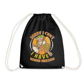 Planche de charcuterie amusante - Sac de sport léger - noir - Devant