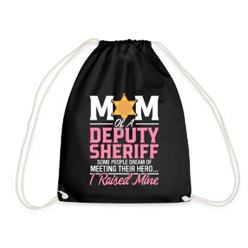 Stellvertretender Sheriff Mutter Ersthelfer Stellvertretende Mutter - Turnbeutel - Schwarz - Vorne