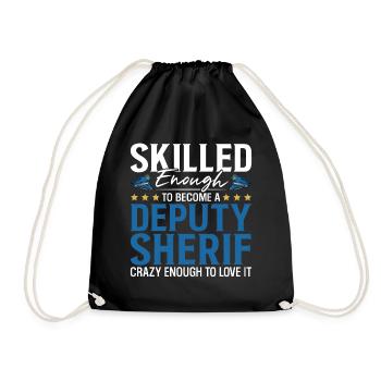 Stellvertretender Sheriff Ersthelfer Lustiges Gesetz - Turnbeutel - Schwarz - Vorne