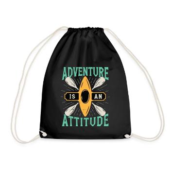 L’aventure en canoë est une attitude de canoë-kayakiste rameur - Sac de sport léger - noir - Devant