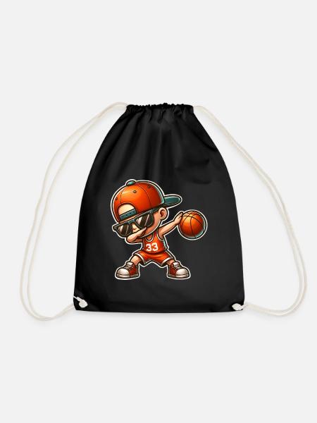 Basketball Basketball Players - Drawstring Bag - black
