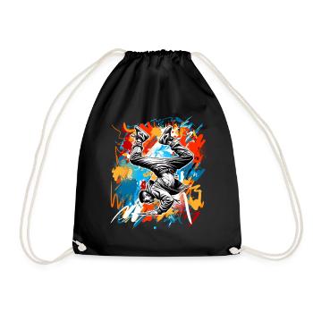Breakdancing - Drawstring Bag - black - Front