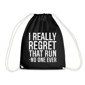 Je regrette vraiment que personne n’ait jamais couru - Sac de sport léger - noir - Devant