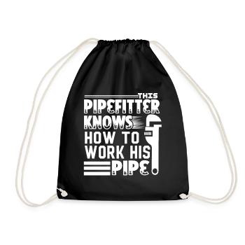 Pipefitter Pipefitter Know How To Work - Drawstring Bag - black - Front