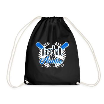 Baseball Auntie - Drawstring Bag - black - Front