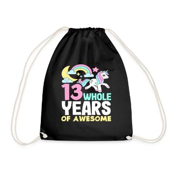 13 années complètes Super 13e anniversaire - Sac de sport léger - noir - Devant
