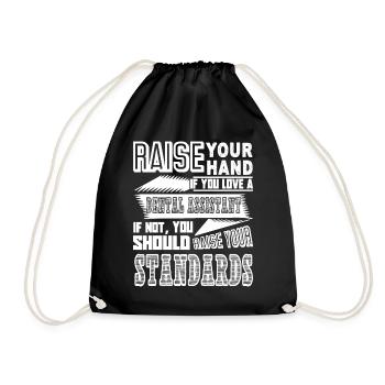 Dental Assistant Love A Dental Assistant - Drawstring Bag - black - Front