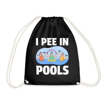 Lustig "I pee in Pools"! Sarkastisch, ironisch - Sac de sport léger - noir - Devant