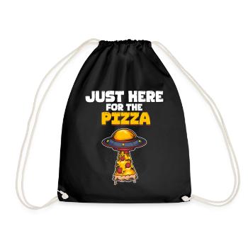 Seulement ici pour la pizza - l’extraterrestre OVNI ultime - Sac de sport léger - noir - Devant