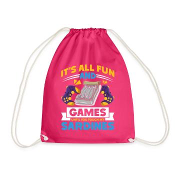 Sardines, Fishing, Fish - Drawstring Bag - fuchsia - Front