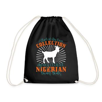 Goat lovers, Nigerian pygmy goats - Drawstring Bag - black - Front