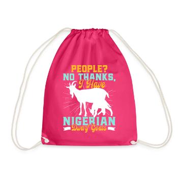 Goat lovers, Nigerian pygmy goats - Drawstring Bag - fuchsia - Front