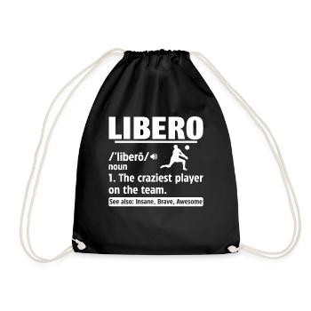 Volleyball Libero Funny Definition Bump Set Spike - Turnbeutel - Schwarz - Vorne