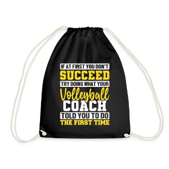 If At First You Don't Succeed Funny Smash - Drawstring Bag - black - Front