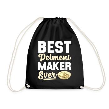 Pelmeni Russian Cuisine - Drawstring Bag - black - Front