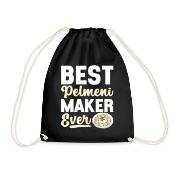Pelmeni Russian Cuisine - Drawstring Bag - black - Front