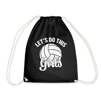 Faisons cela filles volley-ball drôle servir bosse - Sac de sport léger - noir - Devant