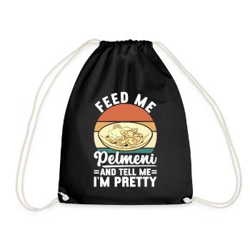 Pelmeni Russian Cuisine - Drawstring Bag - black - Front