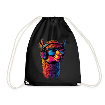 Alpaca Sweet Llama Farm Life Is Better With Alpacas - Drawstring Bag - black - Front