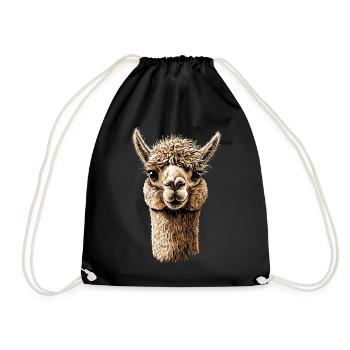 Alpaca Sweet Llama Farm Life Is Better With Alpacas - Drawstring Bag - black - Front