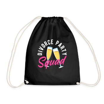 Divorce Party Squad Cheers Divorce - Drawstring Bag - black - Front