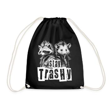 Rester Trash Drôle Motard Possum Sarcastique - Sac de sport léger - noir - Devant