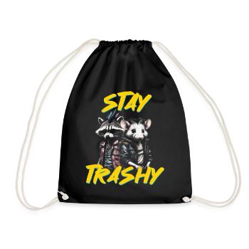 Rester Trash Drôle Motard Possum Sarcastique - Sac de sport léger - noir - Devant