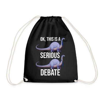 Dino cravate entreprise Meme drôle dicton tenue - Sac de sport léger - noir - Devant