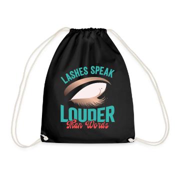 Lash Tech - Drawstring Bag - black - Front