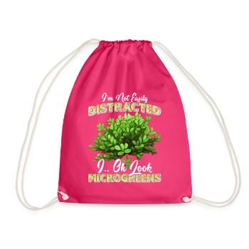 Microgreens Microgreen - Drawstring Bag - fuchsia - Front
